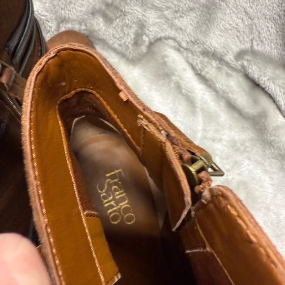 Franco Sarto Chestnut Suede Ankle Booties - Picture 11 of 12
